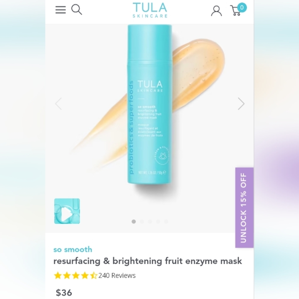 Tula Skincare Resurfacing and Brightening Fruit Enzyme Mask